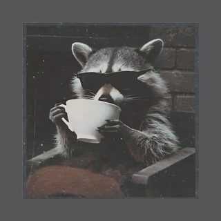 Raccoon Sipping A Cup Of Tea - Dapper Trash Panda Tea Time T-Shirt