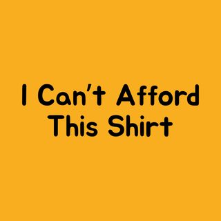I Can't Afford This Shirt Sarcastic Financial Humor Tee Gift