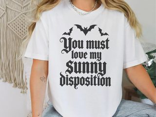 Sunny Disposition Gothic Bats funny shirt - photo 4