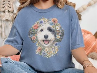 Comfort Colors Sheepadoodle Floral Face doodle dog shirt - photo 6