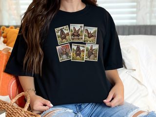 Cute Country Bat Postage Stamps funny shirt - photo 3