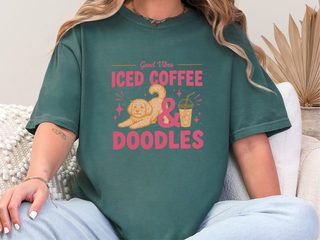 Iced Coffee, Doodles & Good Vibes doodle dog shirt - photo 7
