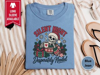 Skeleton Santa Silent Night Needed funny shirt - photo 5