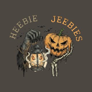 Grim Reaper Lantern Pumpkin Heebie Jeebies Comfort Colors Halloween Tee