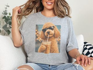 Labradoodle Iced Coffee Cool Dog doodle dog shirt - photo 3
