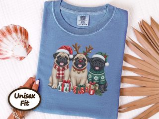 Christmas Pugs Holiday Trio doodle dog shirt - photo 7