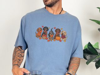 Dachshunds Fall Activities Lineup doodle dog shirt - photo 7