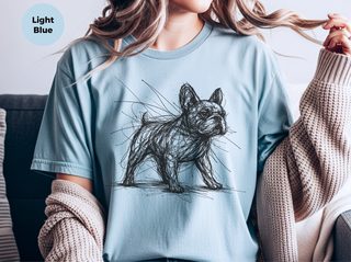 French Bulldog Sketch funny shirt - photo 7