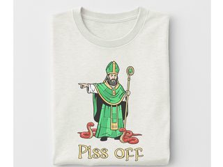 Piss off St. Patrick Kicking Out Snakes funny shirt - photo 8