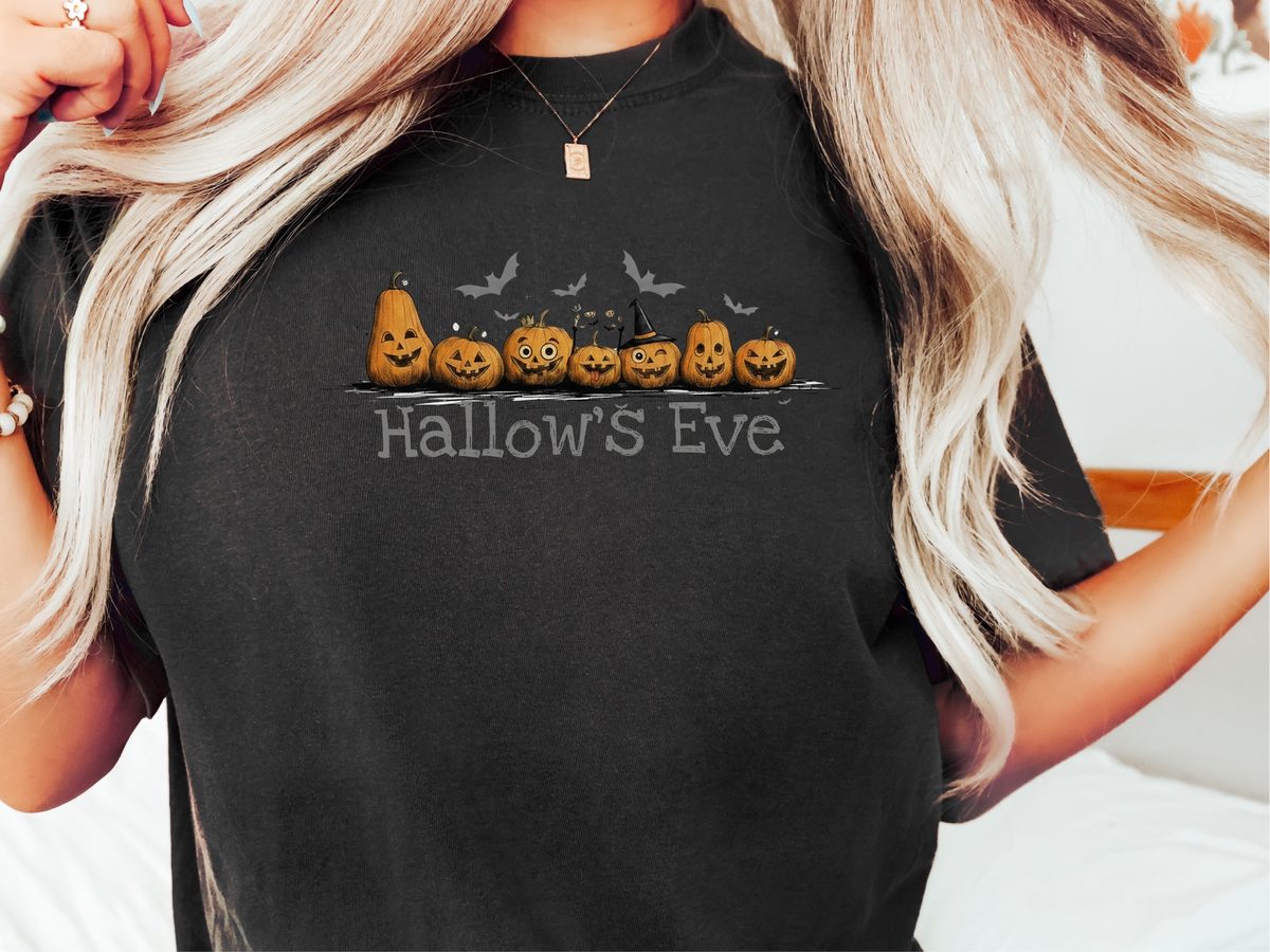 Halloween Hallow's Eve Pumpkin Parade Comfort Colors T-Shirt