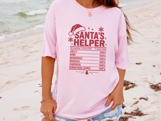 Santa's Helper Nutrition Label funny shirt - photo 4