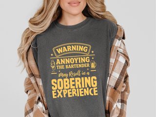 Warning Annoying The Bartender funny shirt - photo 3