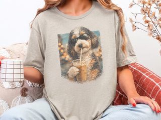 Aussiedoodle Iced Coffee Cool Dog doodle dog shirt - photo 8