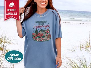 Frazzled Woman Christmas Gift Wrapping funny shirt - photo 6