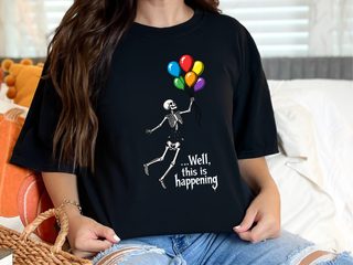 Floating Separated Skeleton Balloons funny shirt - photo 4