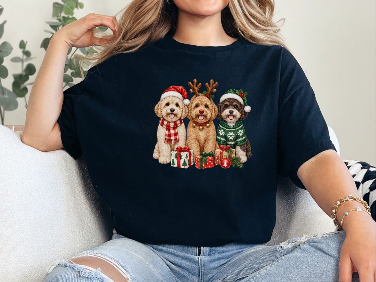 Christmas Maltipoo Dogs Trio Apparel Cute Dog Christmas Shirt