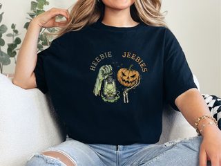 Zombie Lantern Pumpkin Heebie Jeebies funny shirt - photo 3