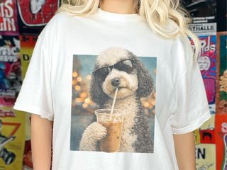 Comfort Colors Sheepadoodle Iced Coffee Cool Dog doodle dog shirt - photo 1