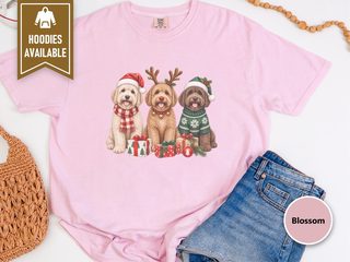Christmas Goldendoodle Dog Trio doodle dog shirt - photo 2