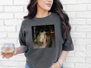 Sir Froggy Iced Coffee funny shirt - photo 3