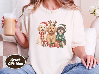 Christmas Maltipoo Dogs Trio doodle dog shirt - photo 8