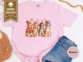 Four Beagle Autumn Dogs doodle dog shirt - photo 4