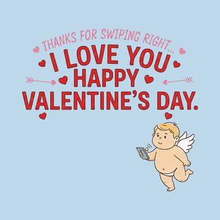 "Thanks For Swiping Right" Funny Valentine's Day Dating App Humor Tee