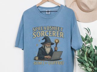 Spreadsheet Sorcerer funny shirt - photo 5