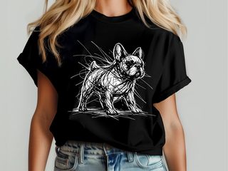 French Bulldog Sketch funny shirt - photo 5