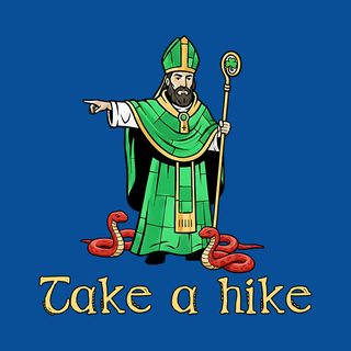 St. Patrick's Day Take a Hike Snake Banisher Hand-Drawn Graphic Tee