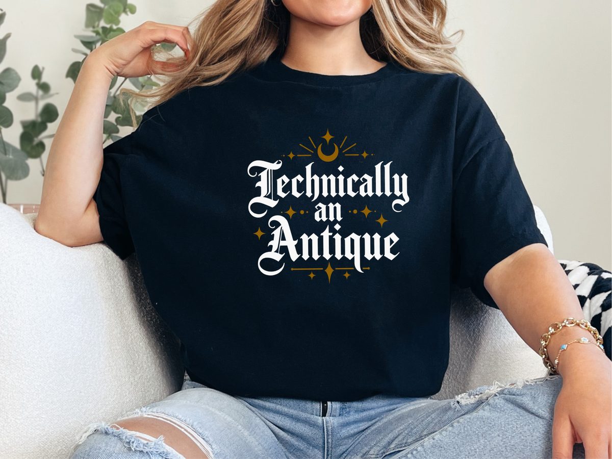 Technically An Antique Sun And Moon Shirt Vintage Text Design