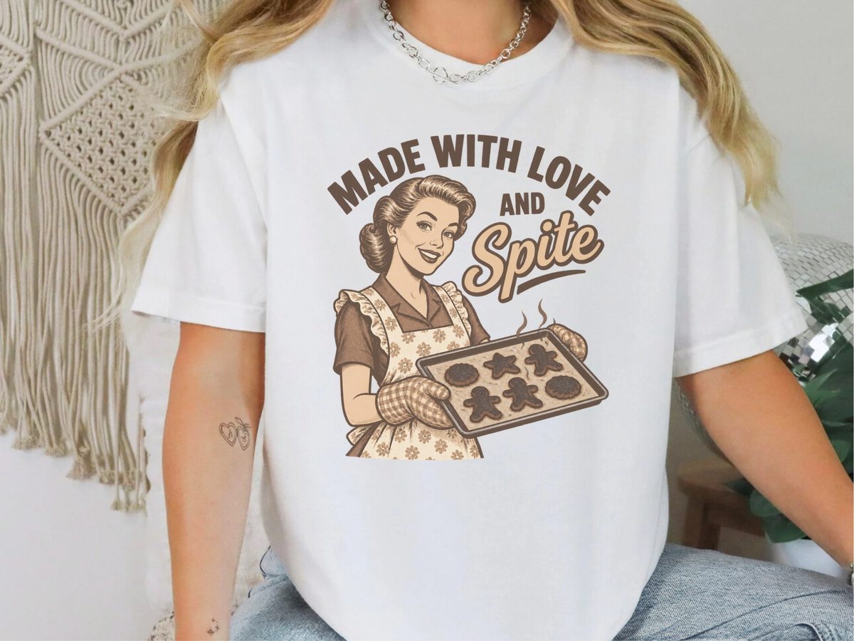 Vintage Housewife Baking Spite Retro Baker Tee Funny Baking Shirt