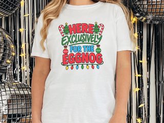Festive Eggnog Christmas Typography funny shirt - photo 1
