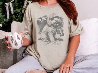 Golden Doodle Drinking Beer doodle dog shirt - photo 8