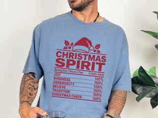 Christmas Spirit Nutrition Label funny shirt - photo 7
