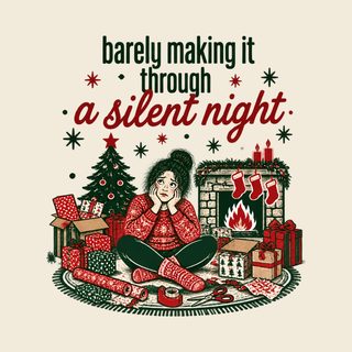 Frazzled Woman Christmas Gift Wrapping Tired Mom Christmas Shirt