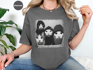 Cat Gang In Window funny shirt - photo 5