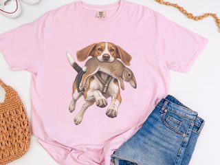 Beagle Hunting Wild Rabbit doodle dog shirt - photo 5