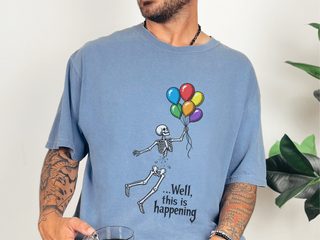 Floating Separated Skeleton Balloons funny shirt - photo 7