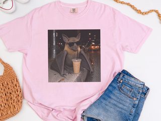 Cool Bat Drinking Coffee funny shirt - photo 6