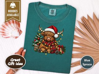 Highland Cow Christmas Lights Scarf doodle dog shirt - photo 8