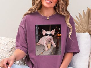 Cool Pig Drinking Iced Coffee funny shirt - photo 7