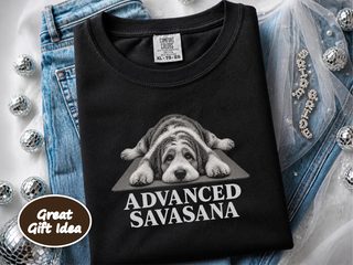 Aussiedoodle Advanced Savasana Yoga doodle dog shirt - photo 1