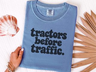Tractors Before Traffic Lettering funny shirt - photo 6