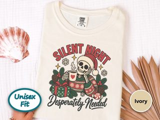 Skeleton Santa Silent Night Needed funny shirt - photo 8