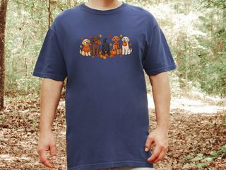 Colorful Labrador Fall Activities doodle dog shirt - photo 8