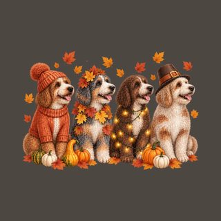 Autumn Aussiedoodle Dog Crew Sweatshirt Mixed Breed Dog Shirt