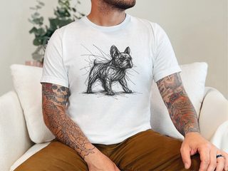 French Bulldog Sketch funny shirt - photo 1