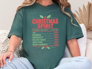 Christmas Spirit Nutrition Facts Label funny shirt - photo 8