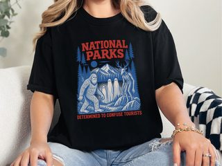 National Parks Cryptids Forest Scene funny shirt - photo 2